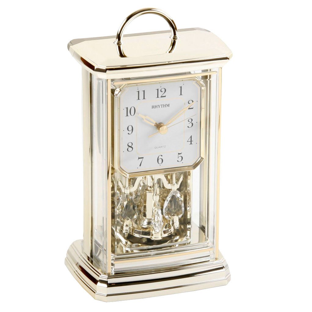 Buy RHYTHM Modern Anniversary Mantel Clock with Rotating Pendulum