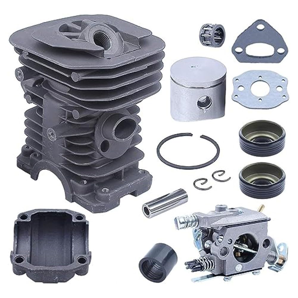 Kit cylindre 38 mm avec piston et carburateur pour tronçonneuse 136 137 141 142