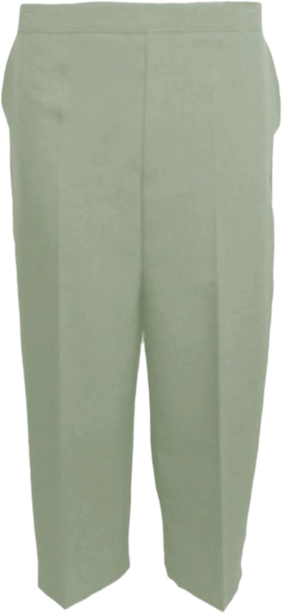 MyShoeStore Pack of 2 Ladies Womens 3/4 Three Quarter Half Elasticated Trouser Plain Capri Cropped Stretch Trousers Plain ¾ Length Pants Summer Shorts Plus Big Sizes 10-24