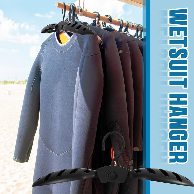 Maitys 2 Pcs Wetsuit Hanger Foldable Surfing Suit Hangers Fast Dry Surfing Suit Folding Vented Hanger for Men Women Diving Accessories - Image 6