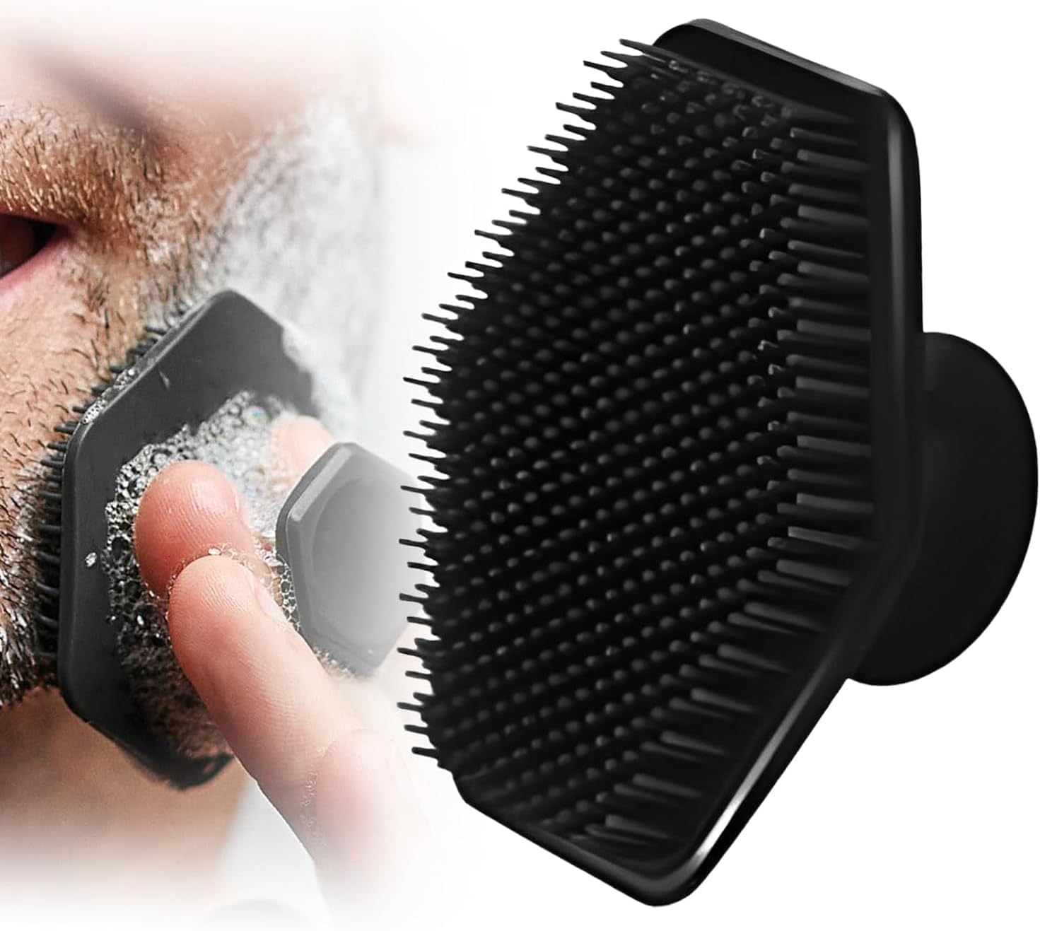 JRYXDS Silicone Facial Cleansing Brushes, Manual Facial Cleansing, Peeling Brush, Facial Cleansing Brush for Pore Cleansing for All Skin Types