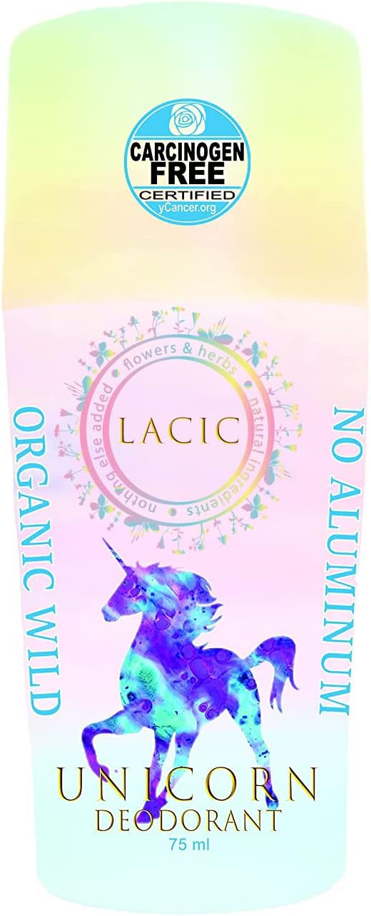 LACIC Unicorn Deodorant Natural Organic for Kids & Teens Carcinogen Free Food Grade
