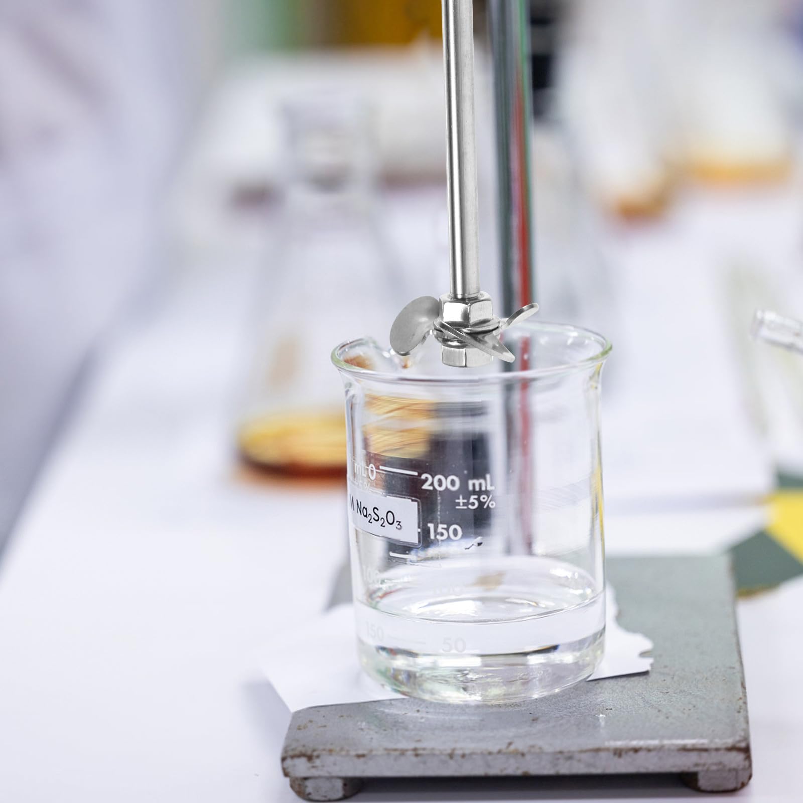Varilla Agitadora de Laboratorio 1 Juego Acero Inoxidable Plata | Paleta Mezcladora para Experimentos, Fácil Limpieza, Durabilidad, Suministro Industrial