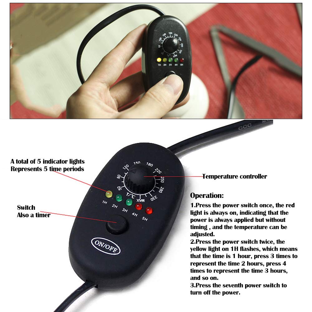 RXBFD Brûleur électronique d'encens de synchronisation, Température réglable Huile Essentielle Diffuseur de Parfum, Encensoir en Bois d'agar résineux, pour la Maison/Bureau/Yogo etc.