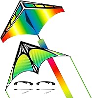 Vista 12 de Large Rainbow Delta Kite for Kids & Adults,Single Line Beach Kite for Kids Ages 4-8 & 8-12,Easy to Fly for Toddlers and Beginners