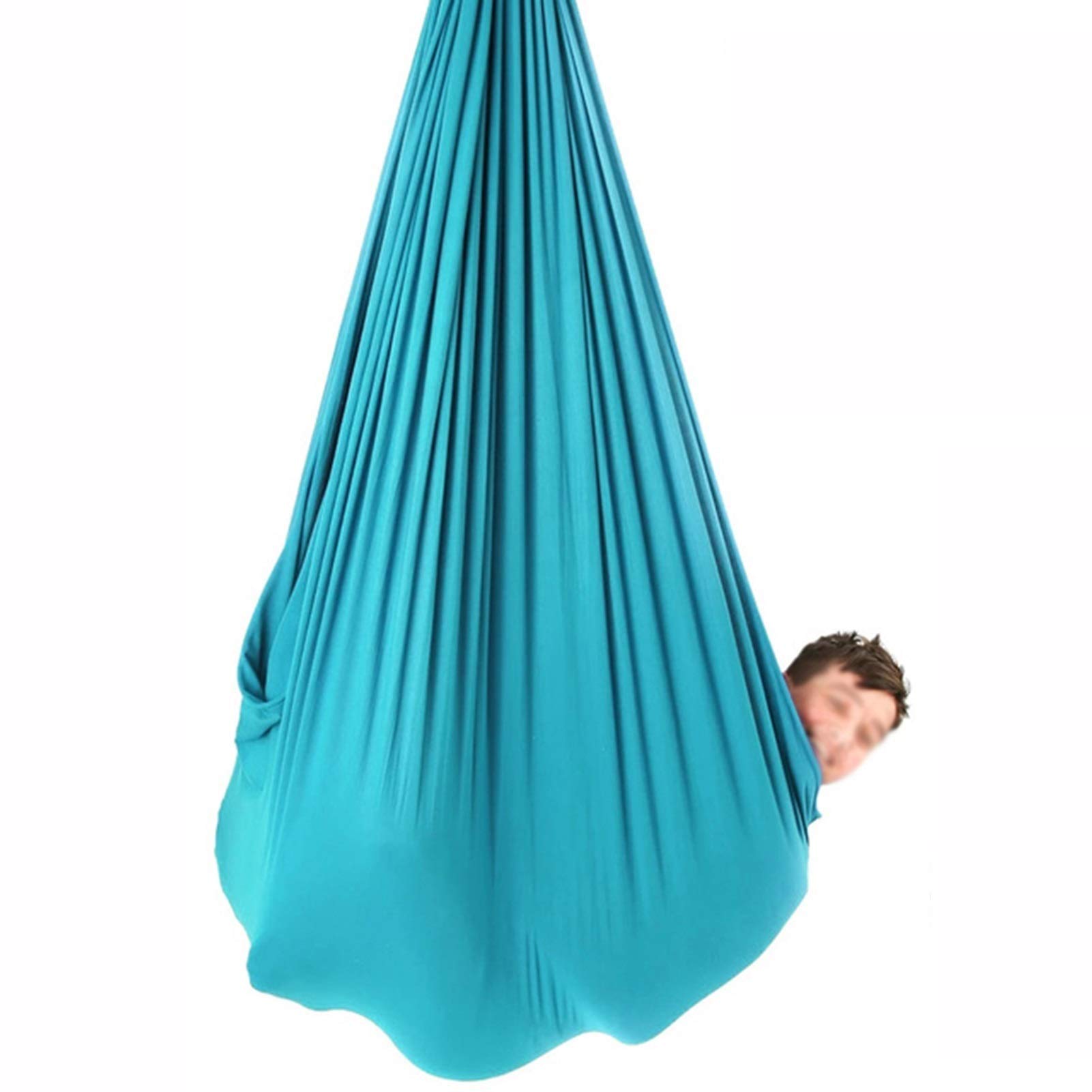 Balançoire Sensorielle Aérienne – Hamac En Tissu 280x150 Cm – 200 Kg – Enfants Et Adultes – Rose