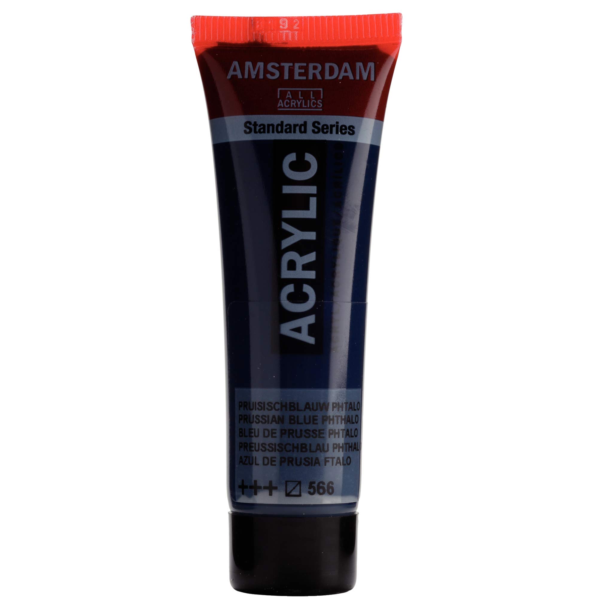 Amsterdam Standard Series Acrylic Tube 20ml Prussian Blue (Phthalus) 566 - High lightfastness - Medium viscosity - Satin finish - Durable and flexible