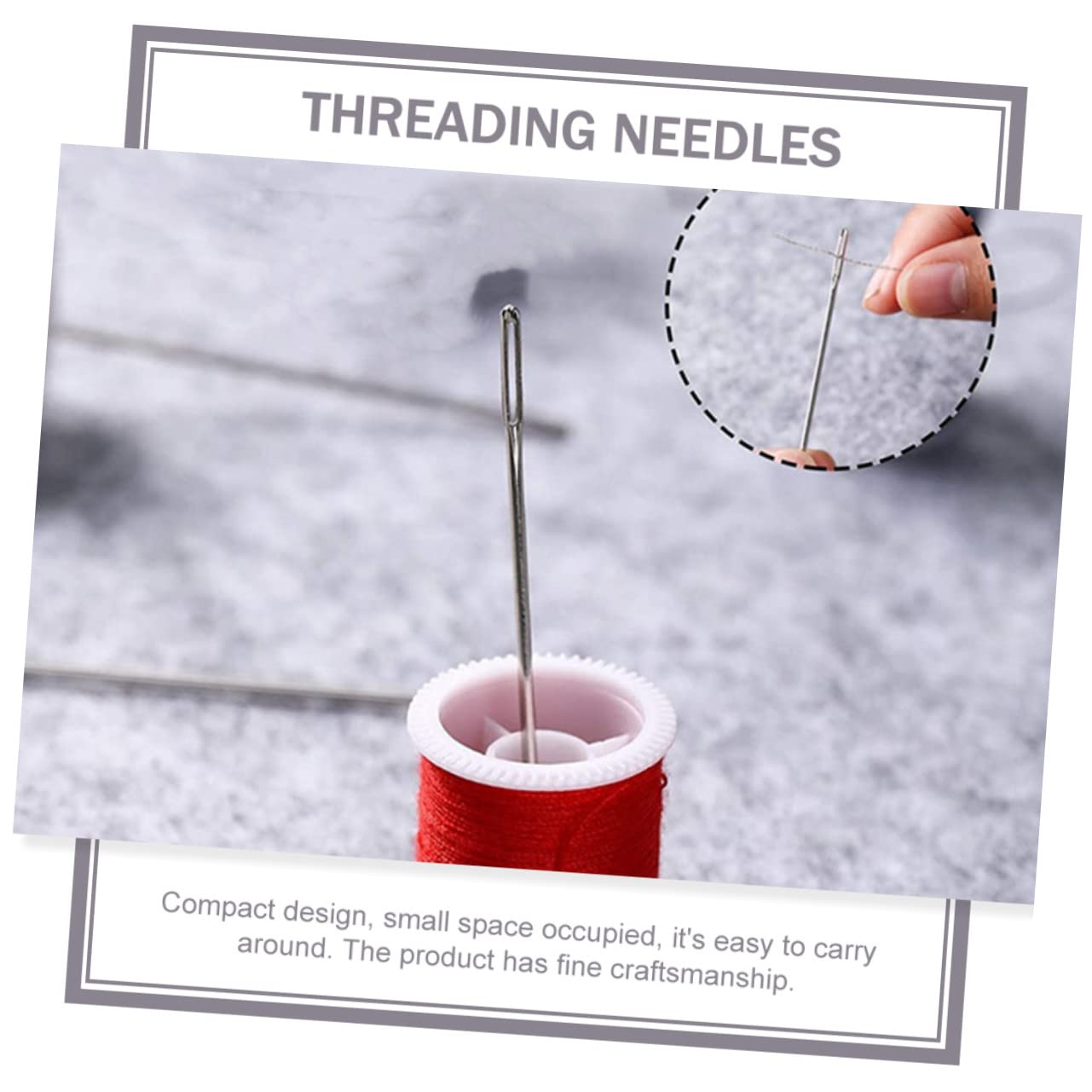 DOITOOL 5 Sets Large Eye Needles Hand Sewing Needles for Embroidery Weaving Easy Threading Design Compact Storage Box Included for DIY Crafts Quilting Projects