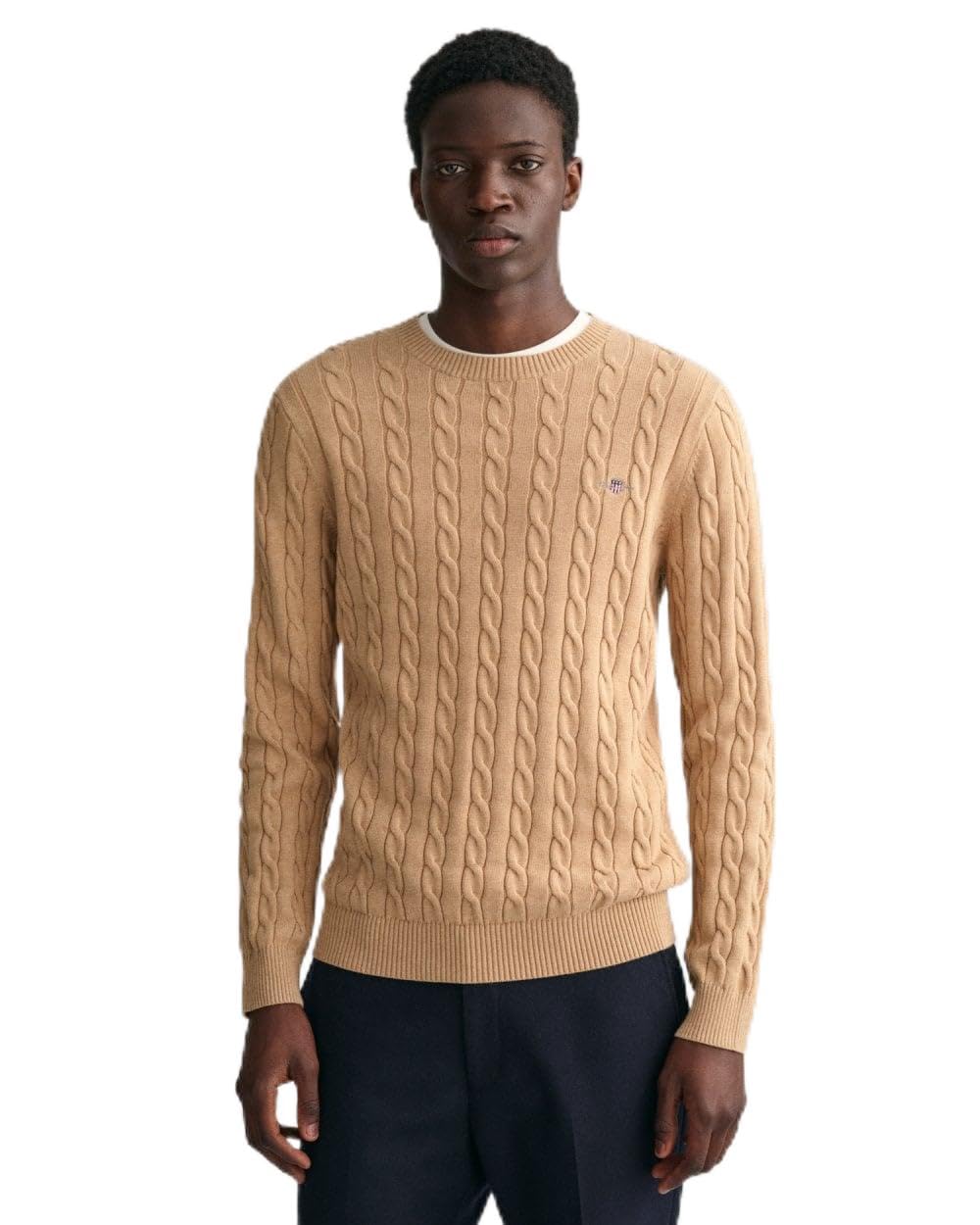 GANT Herren Cotton Cable C-Neck Pullover (1er Pack)