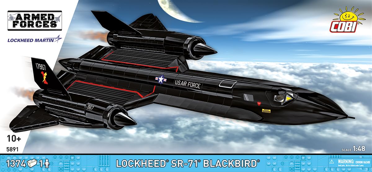 COBI Lockheed SR-71 Blackbird, Avion Militaire américain, Échelle 1:48, Ensemble de Construction de 1374 pièces