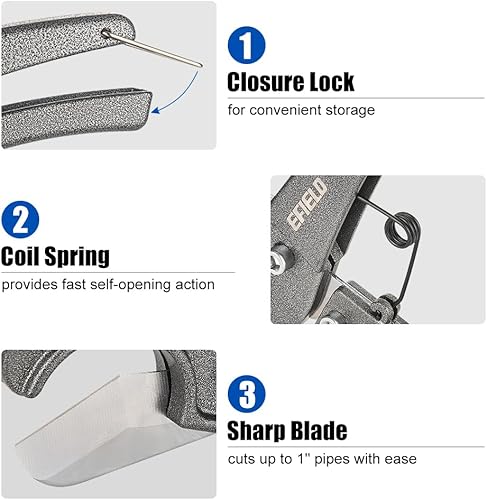 Miniatura 3 de EFIELD 38" - 1" Pex tubo y cortador de tubos de plástico, (TOOL026)