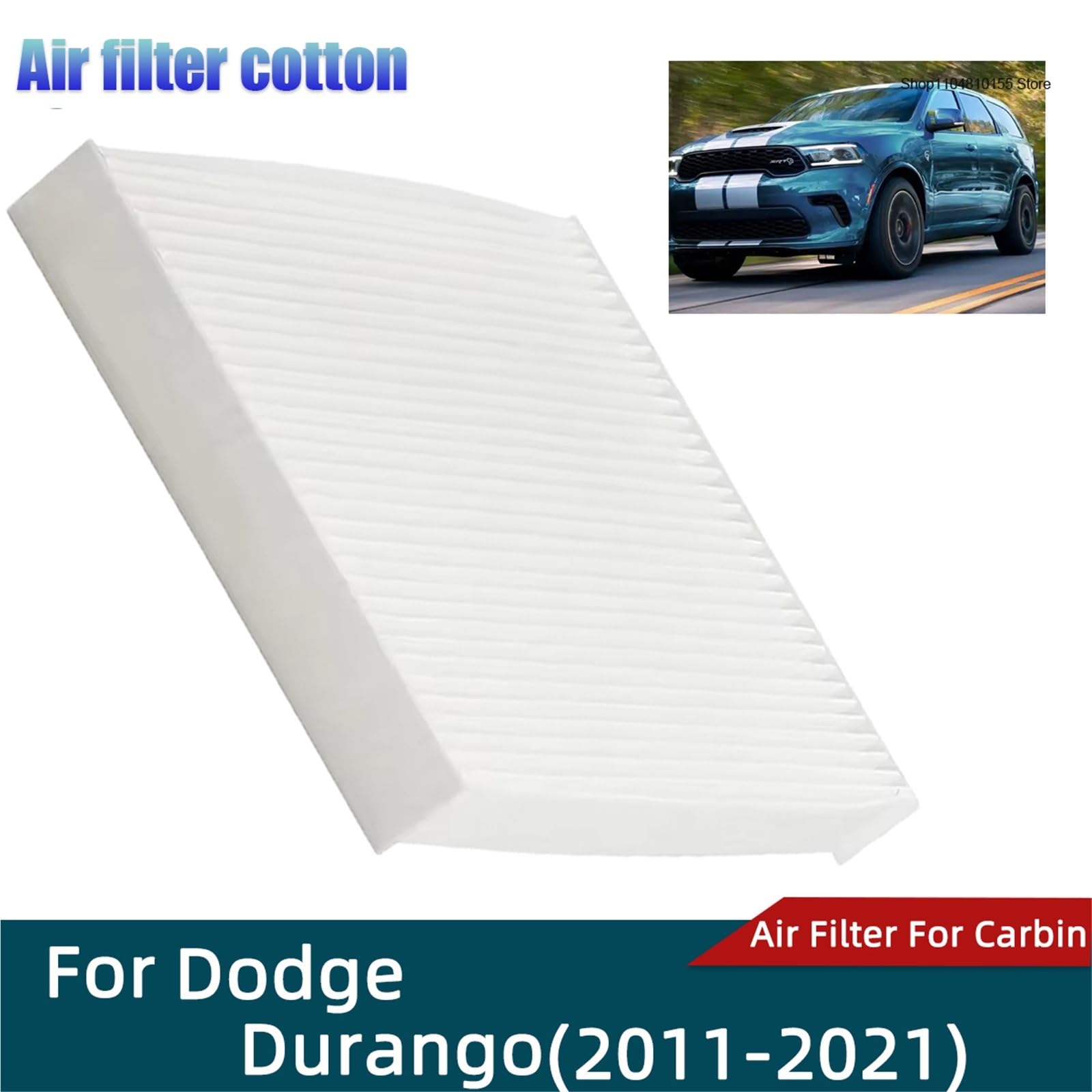 Filtro Abitacolo ai Carboni Attivi Filtro aria abitacolo adatto per Dodge Durango in fibra di carbonio CF11183 XC36156 FPCF11183 80001785 CU27008 C36156 PCB36156 CAF1890P(2pcs)