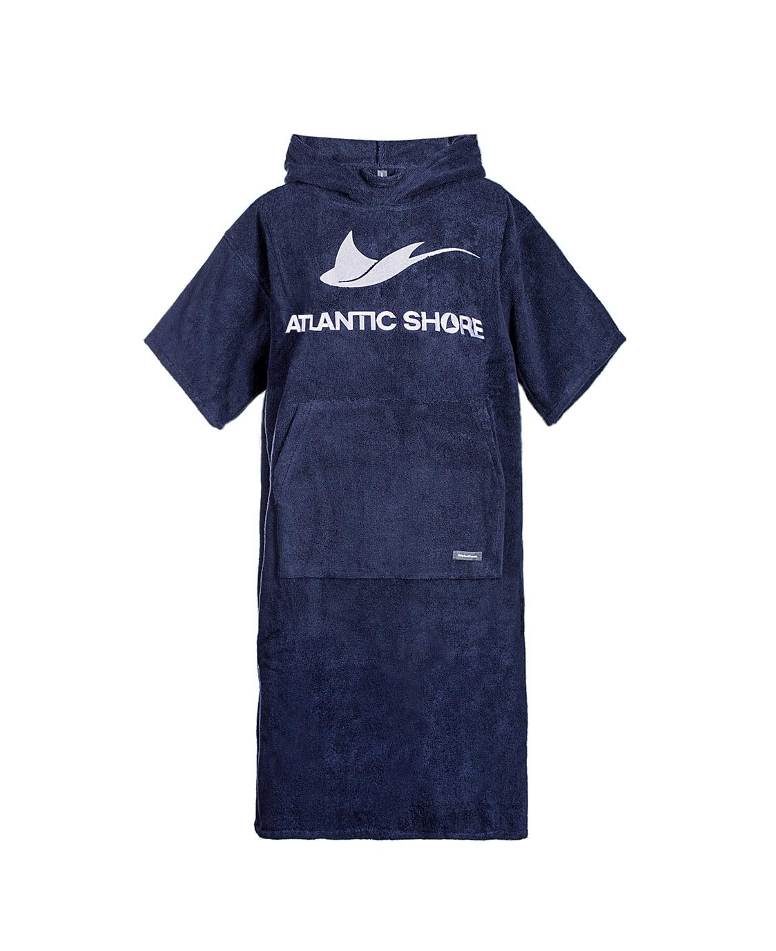 ATLANTIC SHORE | Surf Poncho | Badeponcho mit Kapuze aus 100% Baumwolle | Unisex | Basic für Erwachsene