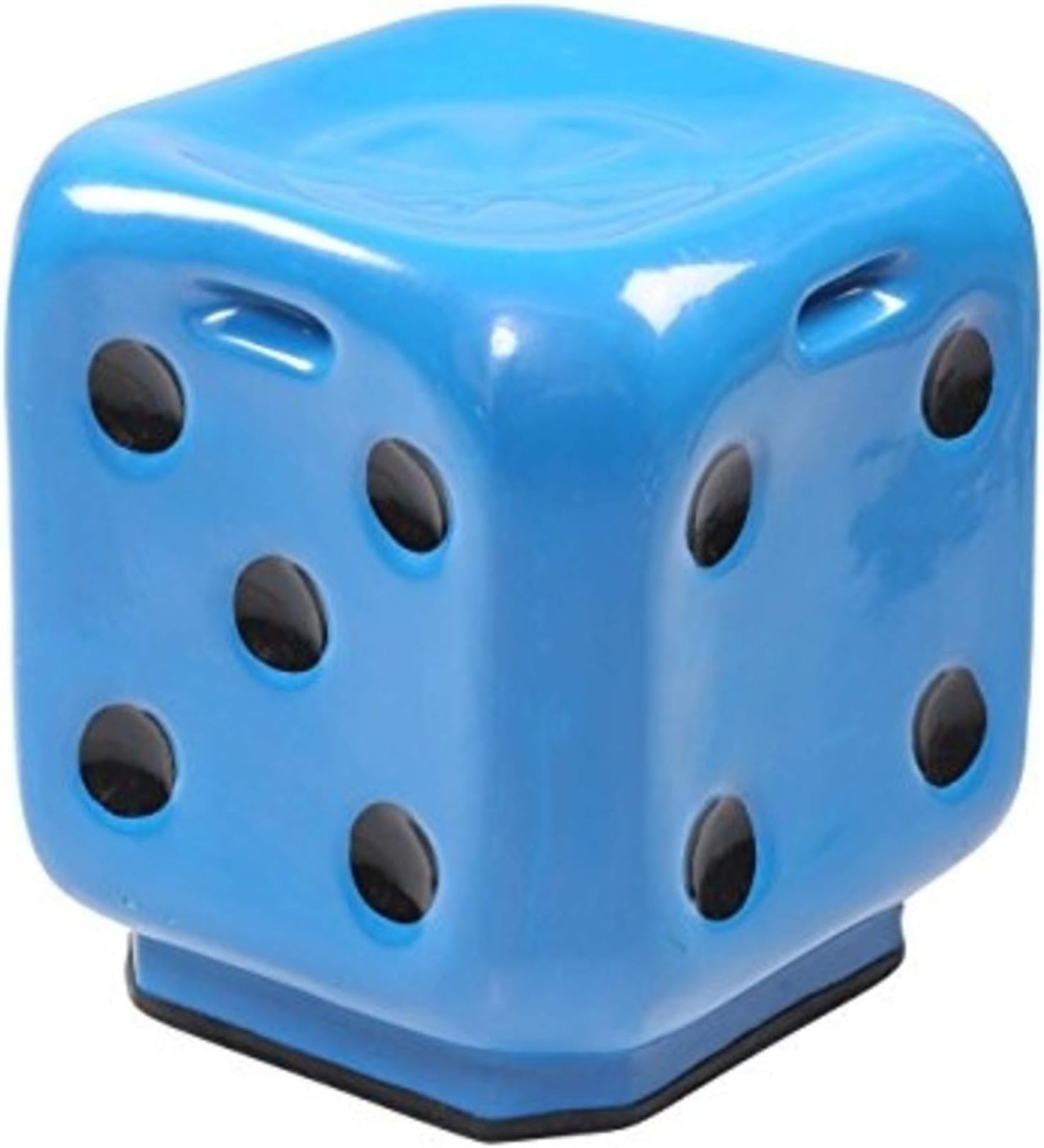RAMAN FIBER GLASS Dice Microfiber Material Unbreakable Durable Anti-Skid Rubber Sitting Stool with Sturdy Compact (Blue)