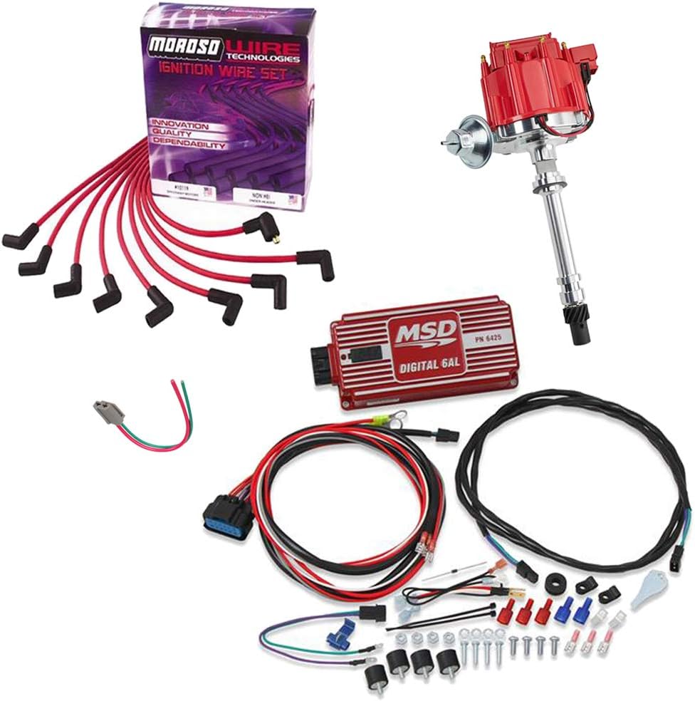 Performance HEI Distributor & MSD 6425 6AL Box for SBC, BBC, 350
