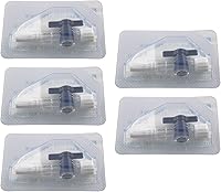 DazzyD 5PCS Disposable 2-Way Medical Stopcocks Luer Lock Valves - Leak-Proof for School Projects DIY Experiments Research