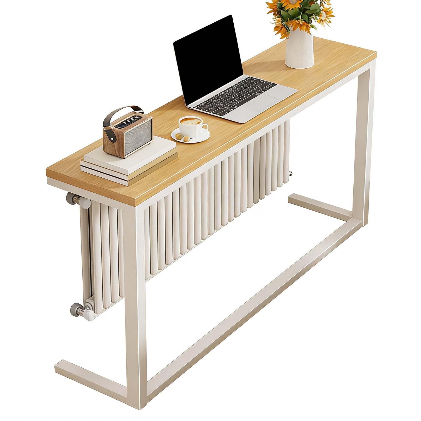 Cubre Radiadores Modernos Balda Radiador sin Taladrar Decorativo Superficie Ocupada 0,2m² Estante Radiador para el Hogar, Salón, Dormitorio, Oficina(Natural,100x20x80cm)