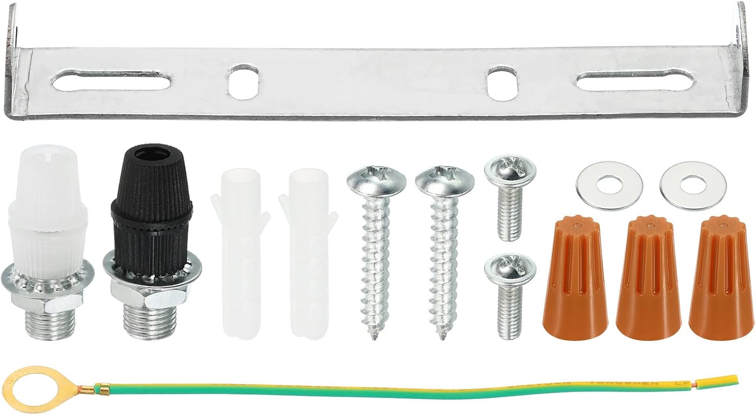 PATIKIL 125mm Ceiling Light Plate Kit, 1 Set Light Fixture Mounting Bracket Plate Steel Crossbar for Home Office Chandelier Lamp