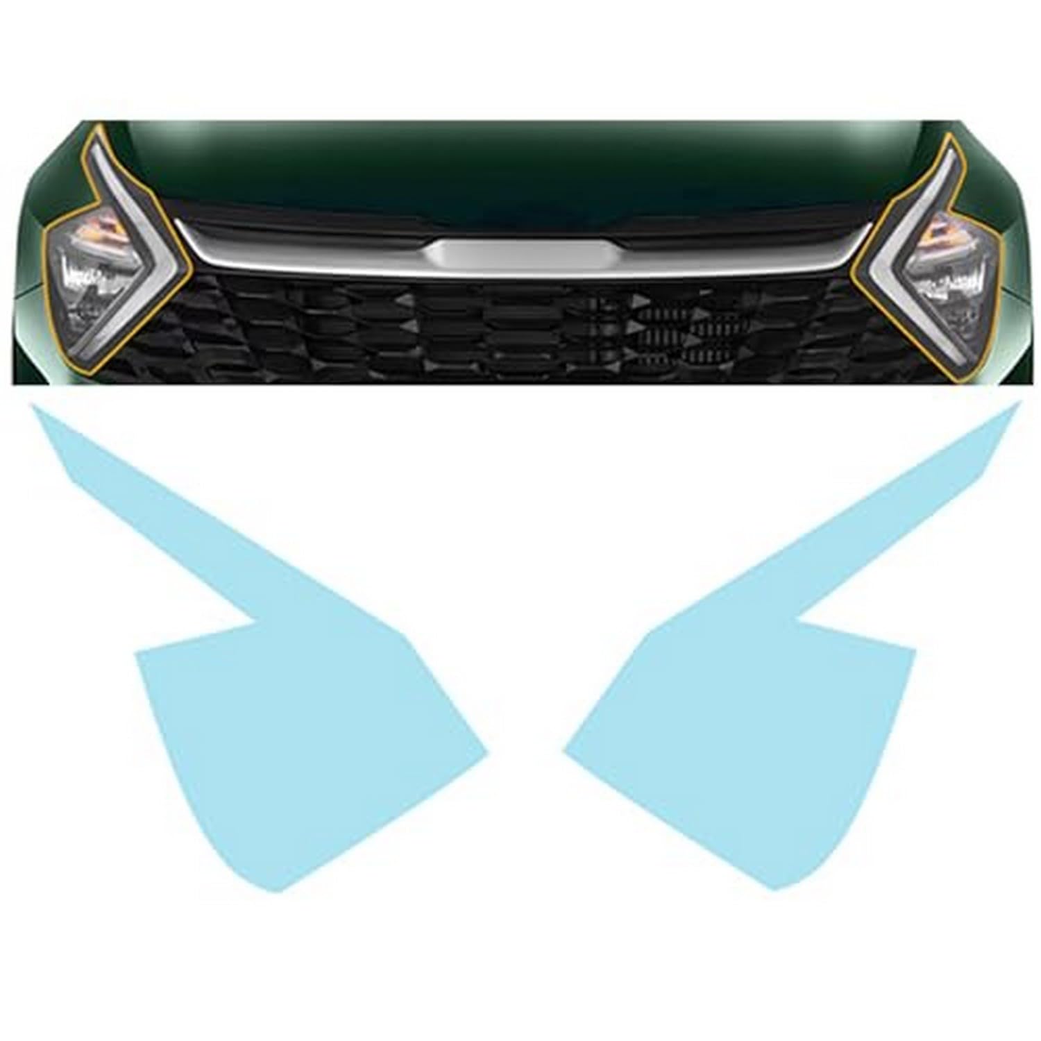 Film teinté prédécoupé pour phare avant de Kia Sportage 2023-2024 protection TPU