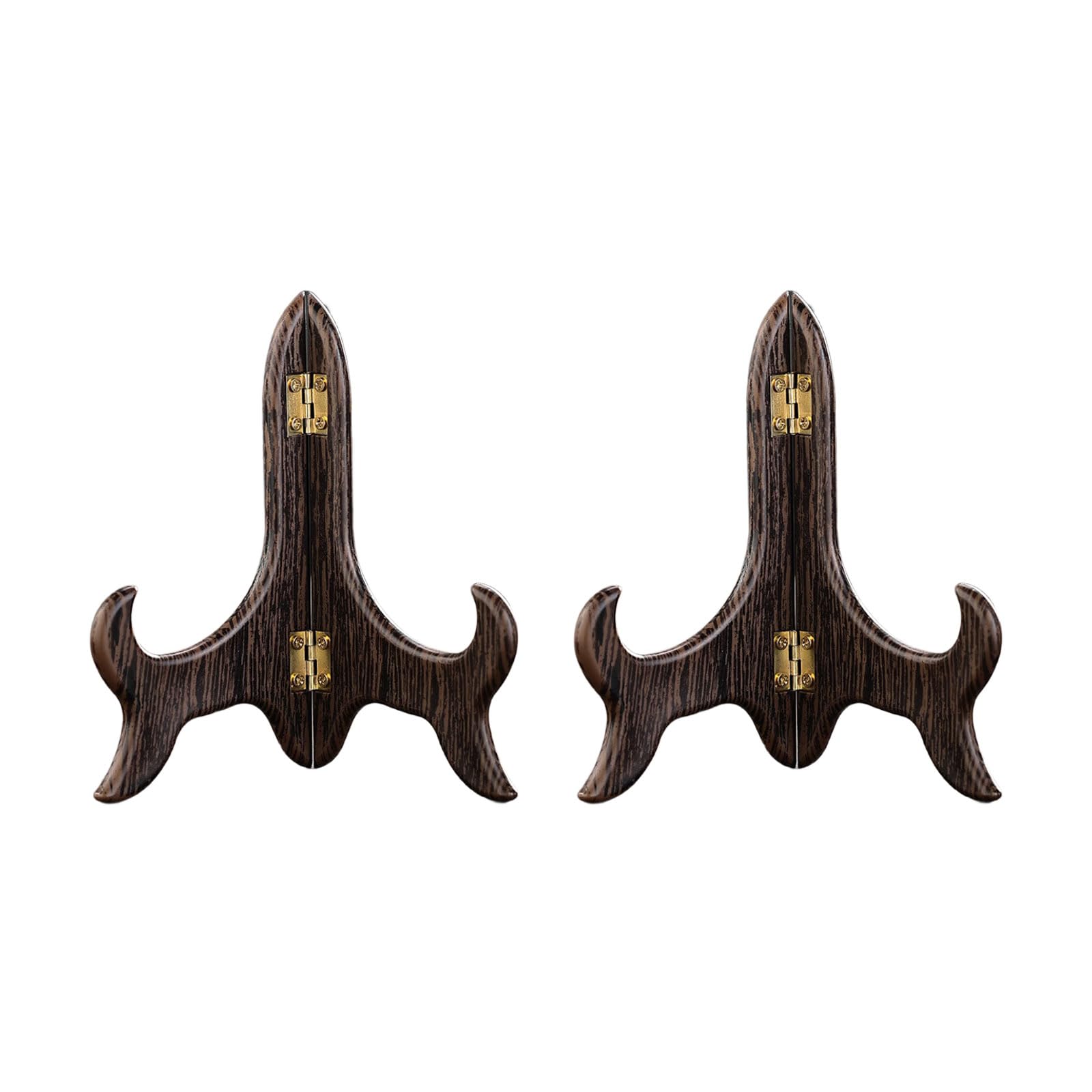 Tsophreniq Of 2 Sturdy Wooden Tea Holder Racks for Exhibiting Tea Cakes Plate Display Bracket Desktop Holder Wooden Stand