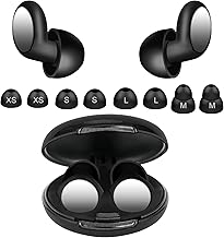 Ear Plugs Noise Sleeping – 35 dB Reusable and Washable Soft Silicone Ear Plugs with 8 Tips (XS/S/M/L) for Sleeping/Focusing/Concerts/Traveling/Noise Sensitivity