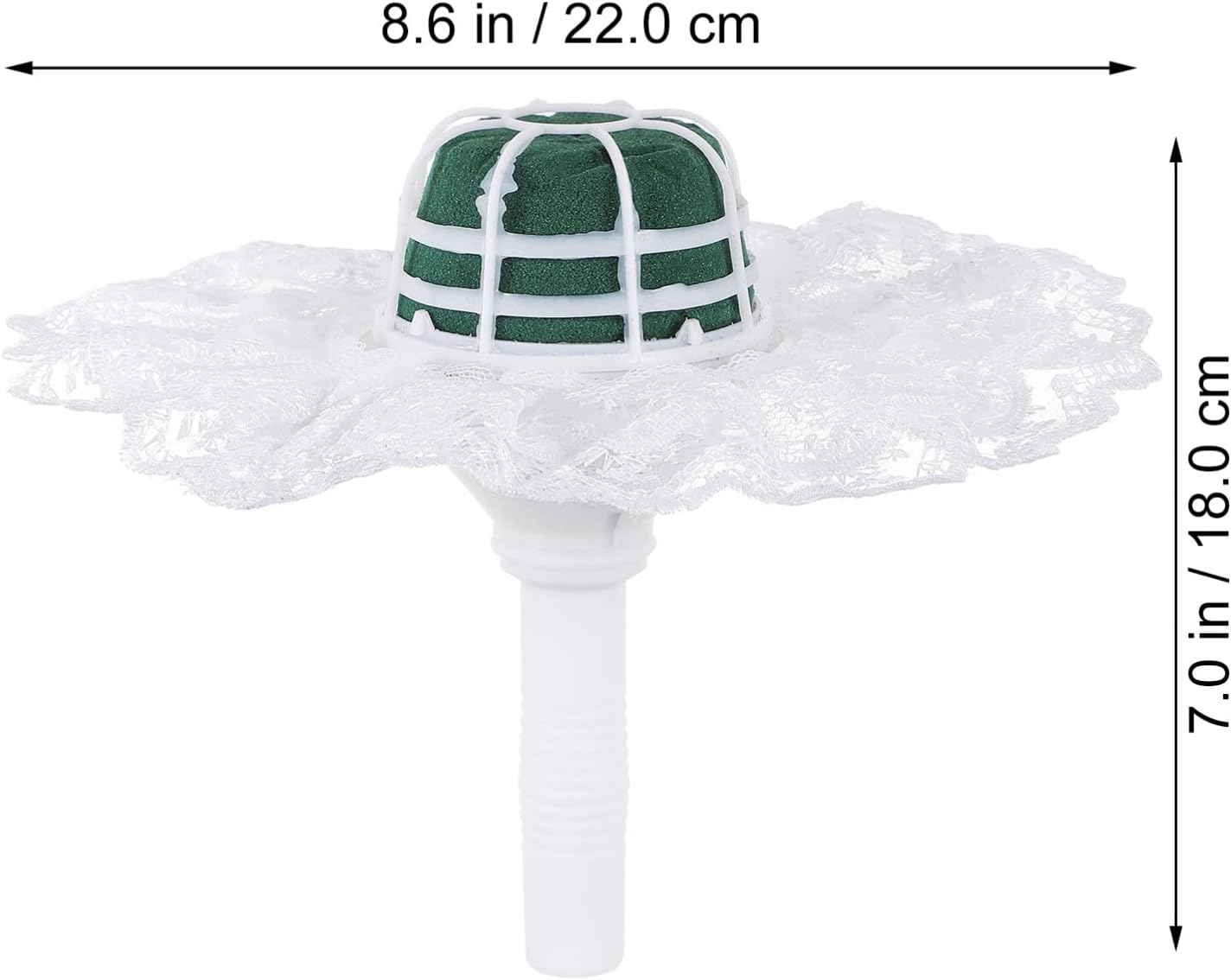 3 Sets Flower Bouquet Holder Bridal Bouquet Holders Foam Floral Handle Fresh Flowers Decoration Wedding Supplies White