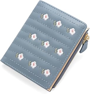 Valerie Wallets for Women, Leather Floral RFID Blocking Small Bifold Wallet with Zipper Coin Purse for Girls and Ladies Wo... Price In India