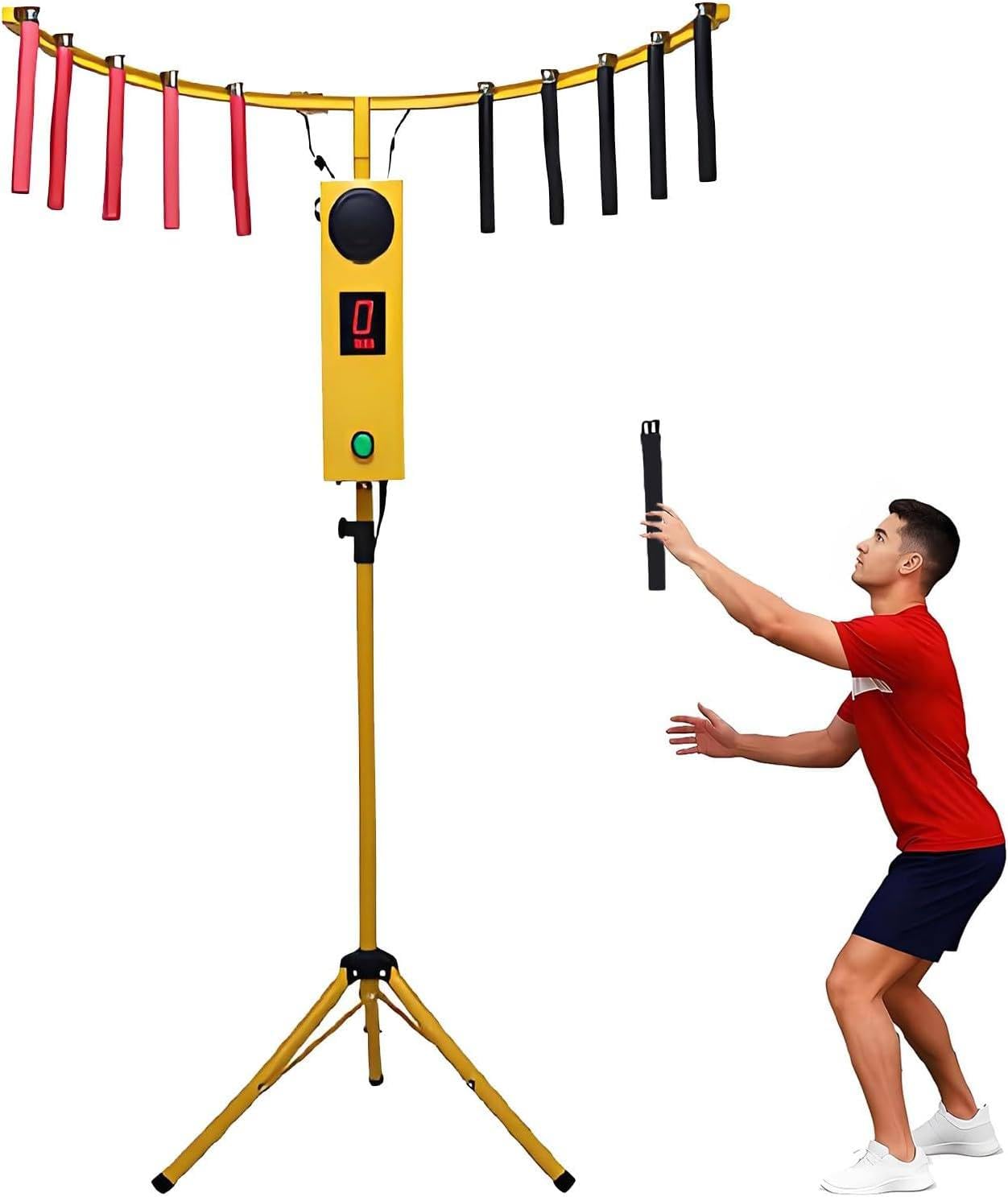 Macchina Arcade per L'allenamento della Coordinazione Occhio-Mano Yellow | Gioco di Sfida con Bastoncini,Treppiede Estensibile, velocità Regolabile, Gioco in Famiglia, Musica Preimpostata