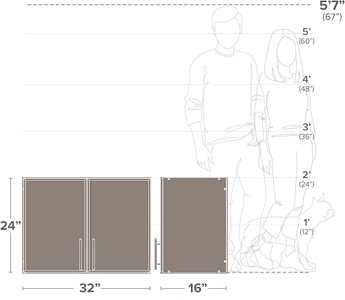 Miniatura 4 de Prepac Elite - Gabinete de pared apilable de 2 puertas de 32 pulgadas de madera de ingeniería en color negro