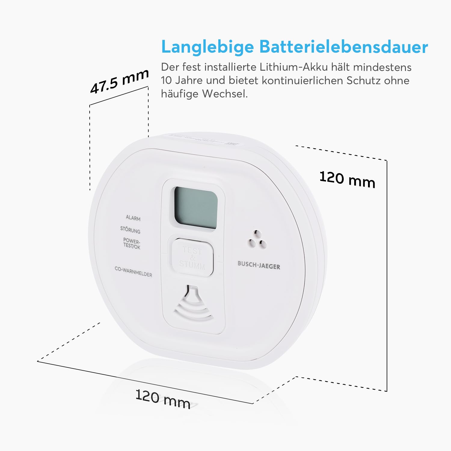 Alarm CO-Alarm - akumulator litowo-jonowy BUSCH-JAEGER 6839/01-84