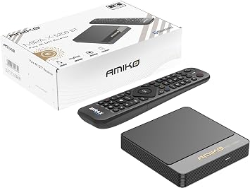 Amiko Mira X-5200 BT Bluetooth Linux 4K IPTV Set Top Box UHD Media streamer with HEVC H.265 support, MY TV 2 GB RAM, Bluetooth Backlit Remote Control, MYTV Dual Band WiFi and MYTV3 X5200