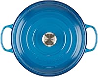 Vista 103 de Le Creuset Signature Cacerola de hierro fundido esmaltado, 3.5 cuartos de galón, color naranja (Flame)