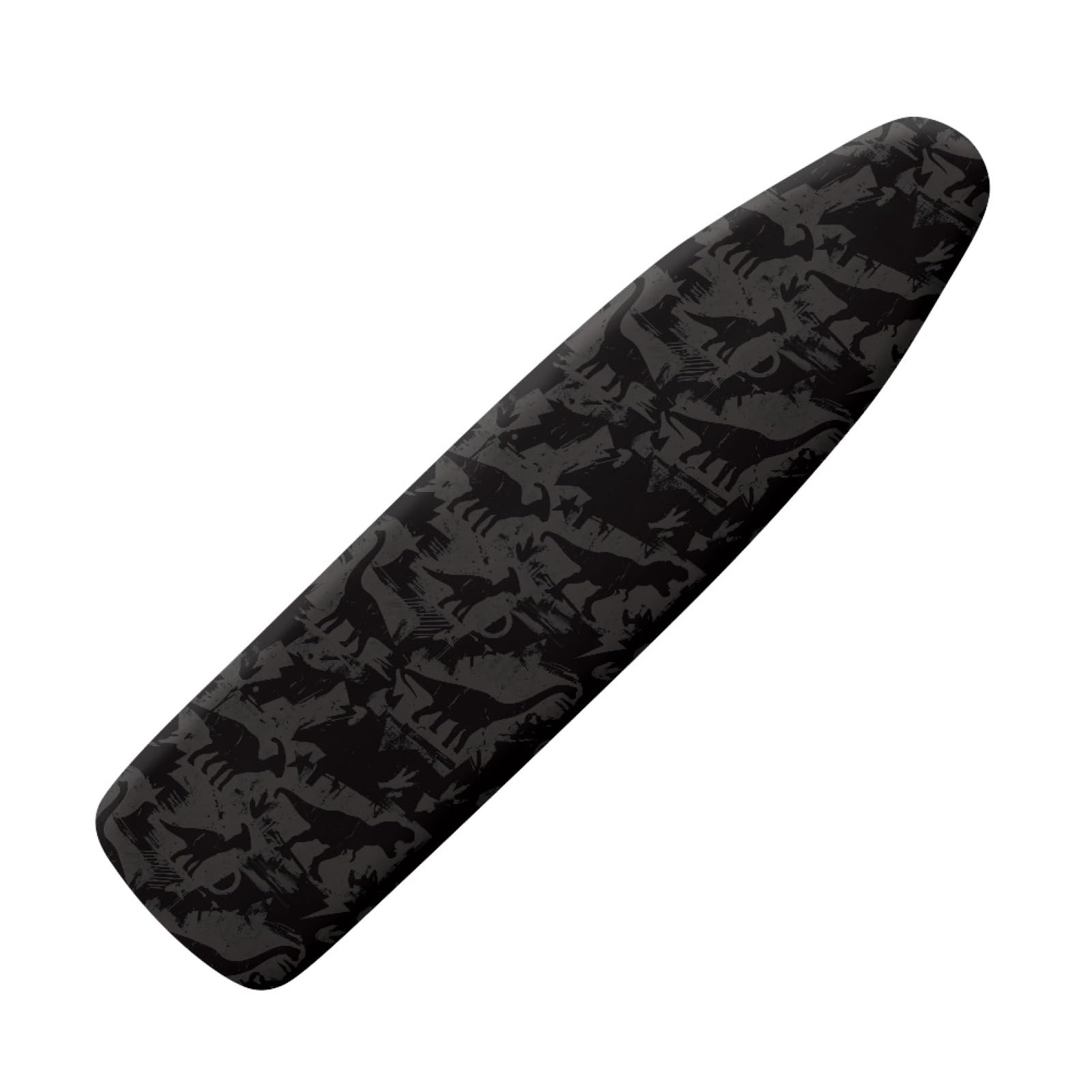 Ironing Board Cover 147X48 Black Dinosaur Padded Iron Board Cover With Elasticated, Easy Fit And Resists Scorching, Cord Binding & Stretch System