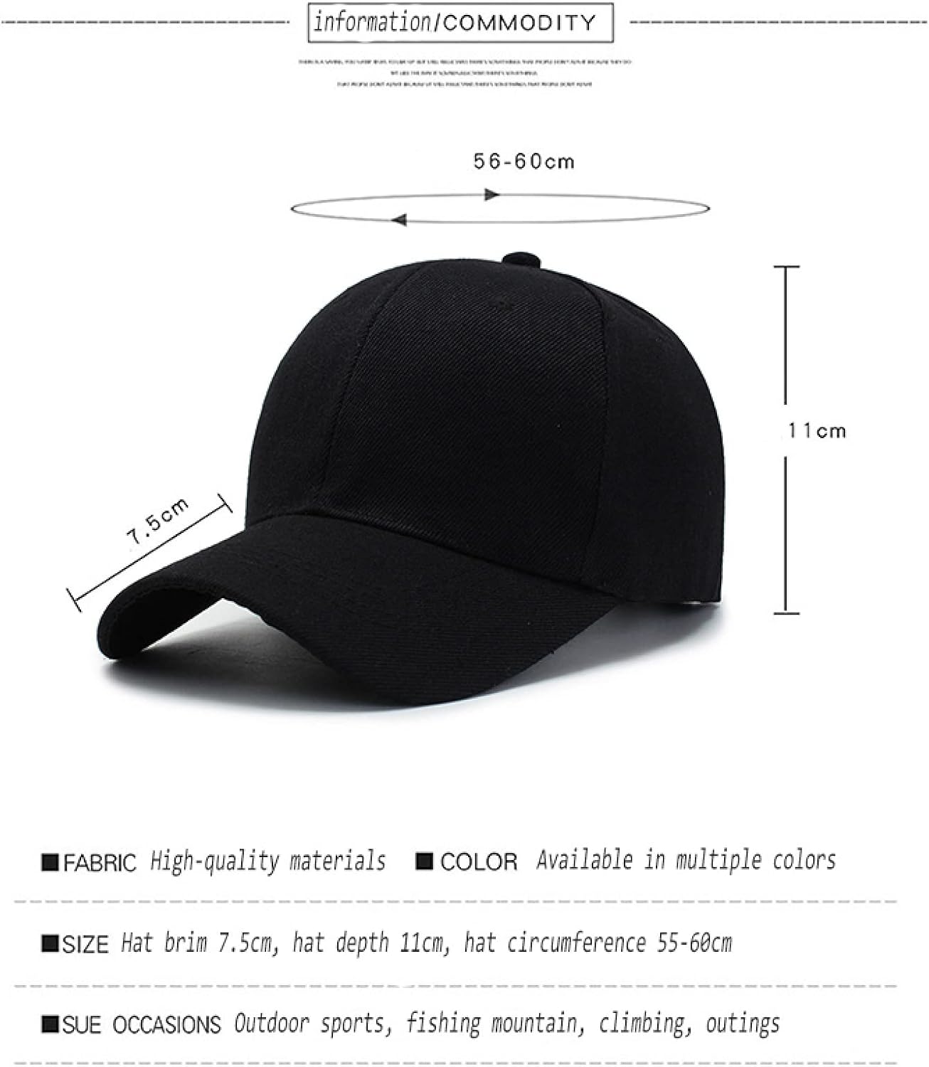WJHNAIDITY Mens Hats Unisex Flat Brim Baseball Cap, Flat