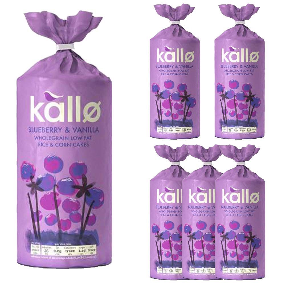 Kallo | Blueberry/Van Rice/Corn Cakes | 6 X 131G