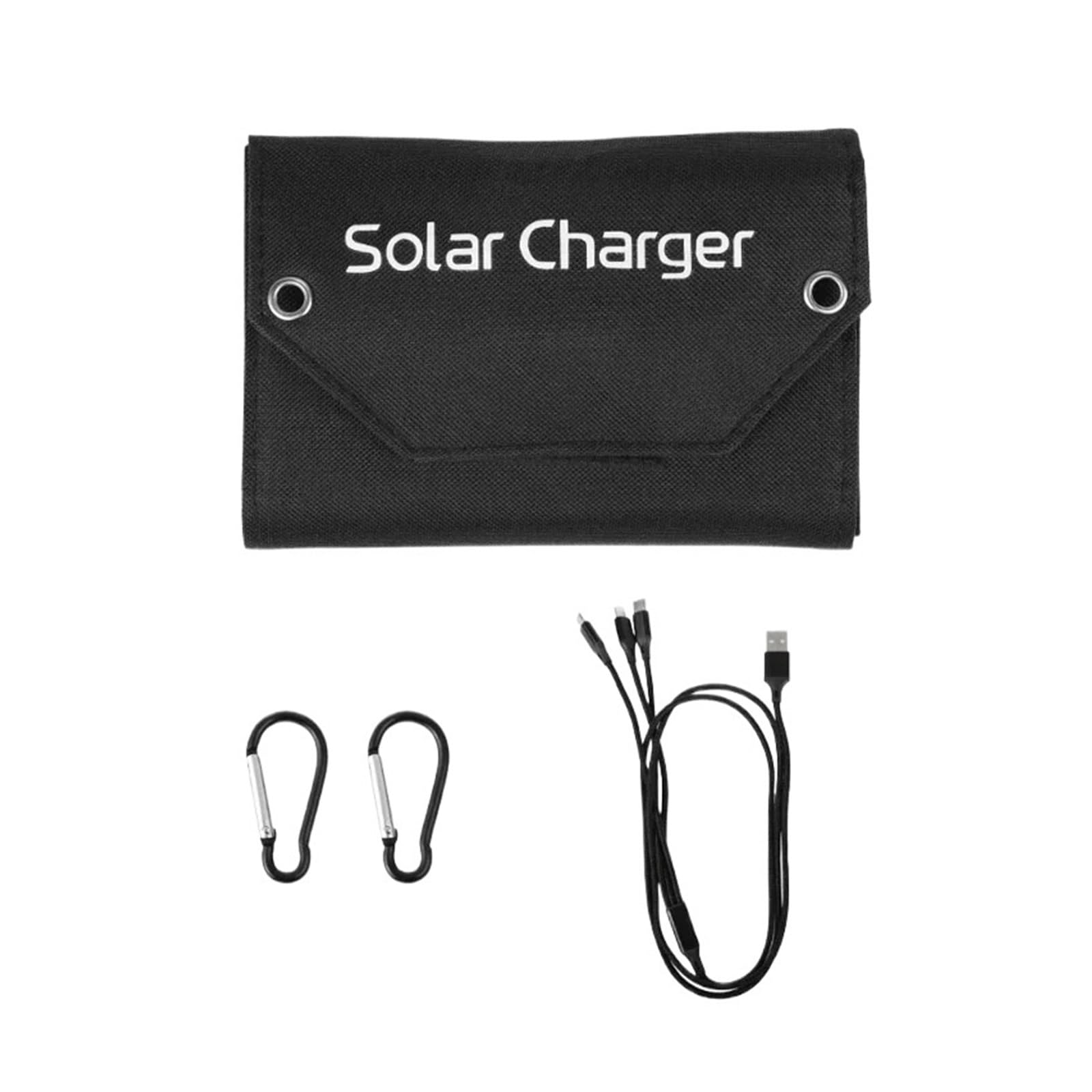 Pannello solare pieghevole 60W/80W/100W Caricatore solare USB 5V Solare portatile | Power Bank a batteria for escursioni in campeggio all'aperto + cavo(60W Black)