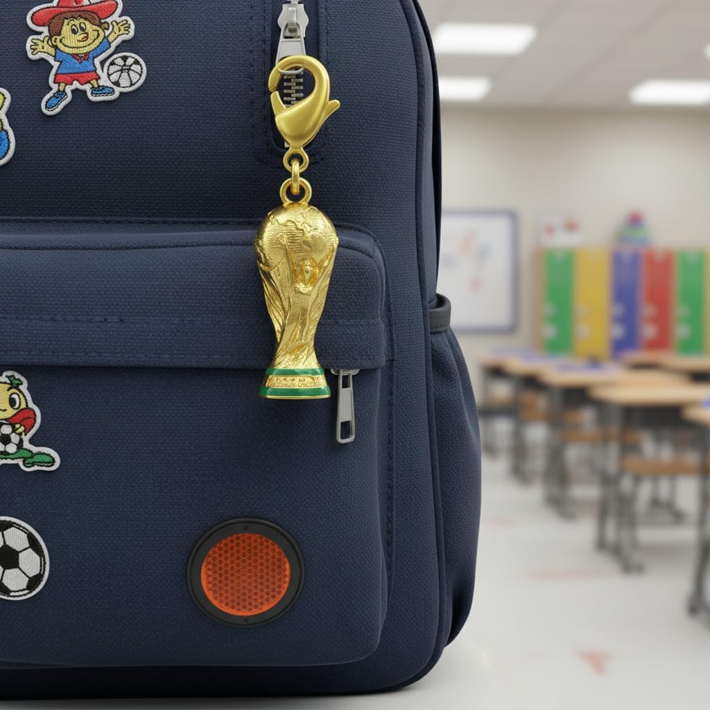 Official FIFA World Cup 2026 Edition -1 Inch 3D Trophy Dangler - Timeless Collector’s Item - Premium Weighted Zinc Alloy Craftsmanship - Built to Last; Ideal for Backpacks, Keys and purses