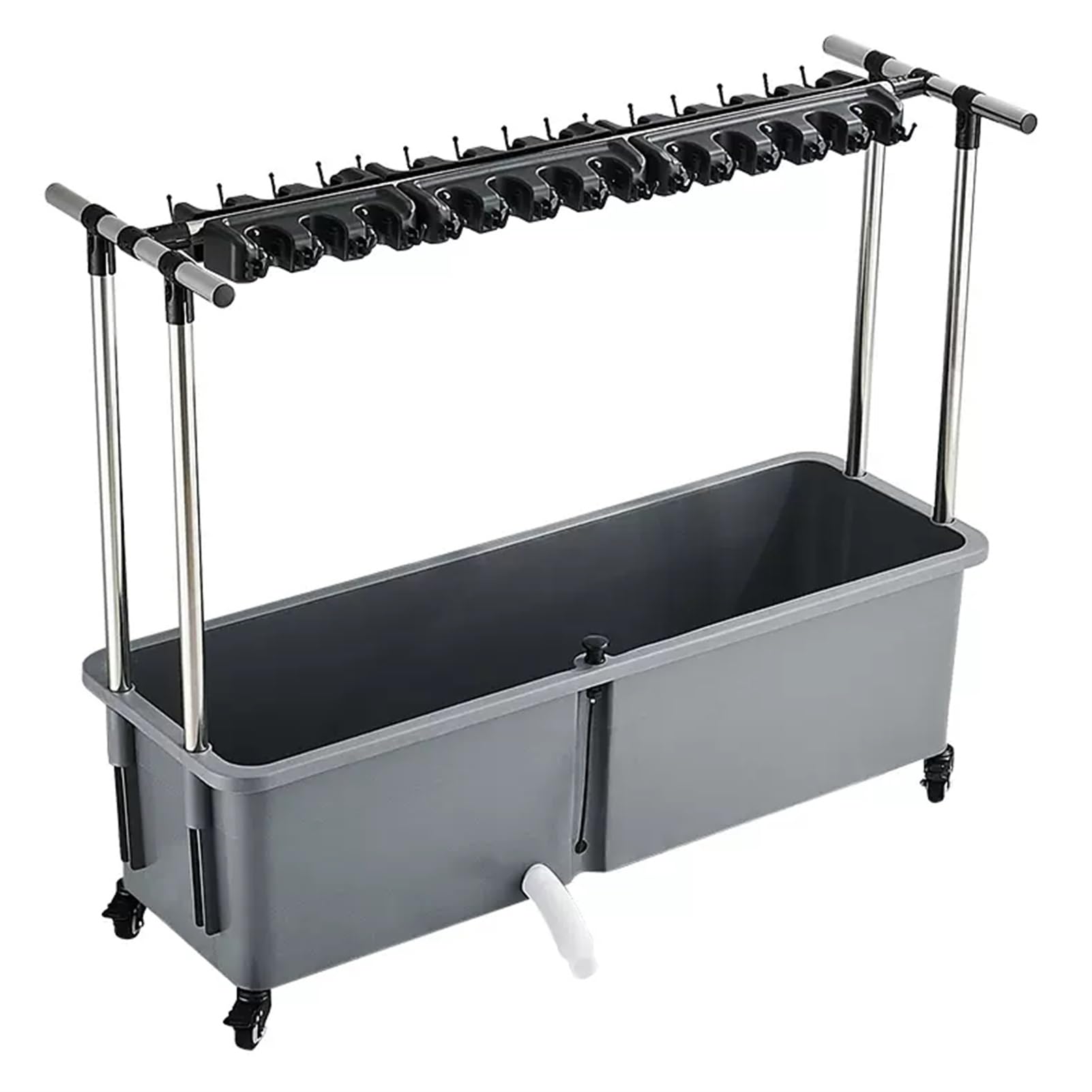 Mnuvxzaewf Sier Movable Broom Mop With Armrests, Hand Trucks(118 * 40 * 98Cm(12Slots))