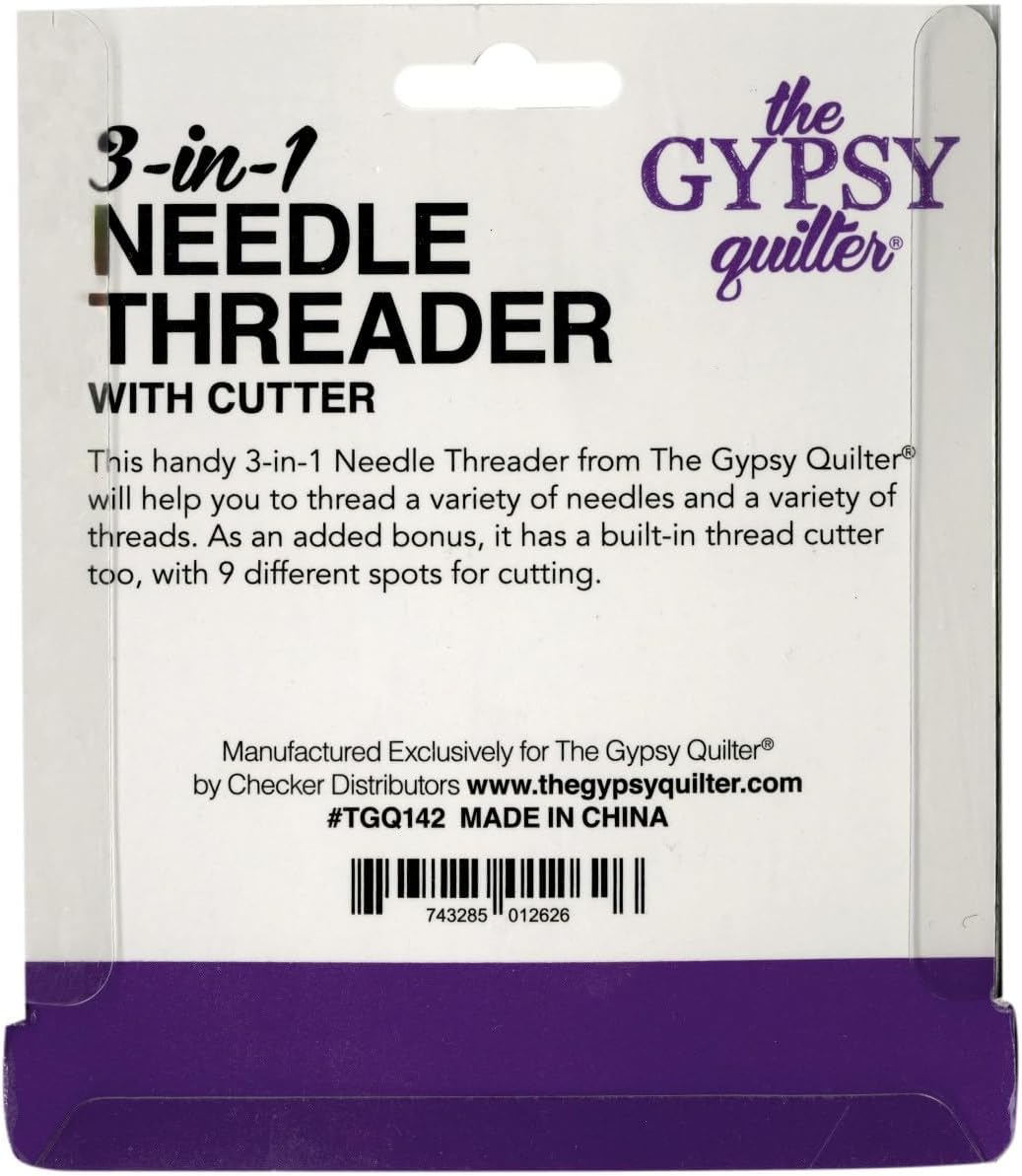 The Gypsy Quilter 3 in 1 Needle Threader with Cutter
