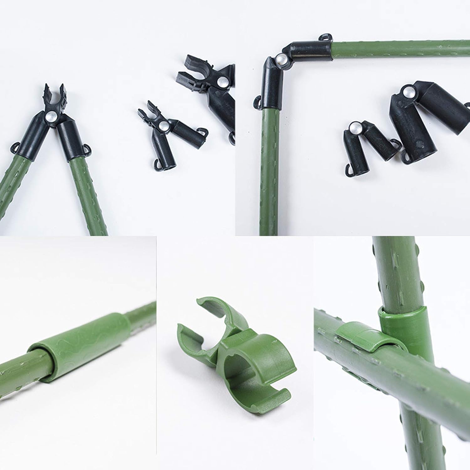 50 Pcs 5 Types 0.8In Diameter Garden Stake Connectors Plant Stake Connectors,Cross-Buckle Fixing Connector,Connecting Joint for Fences for Plant Supports Climbing (0.8in 20mm)