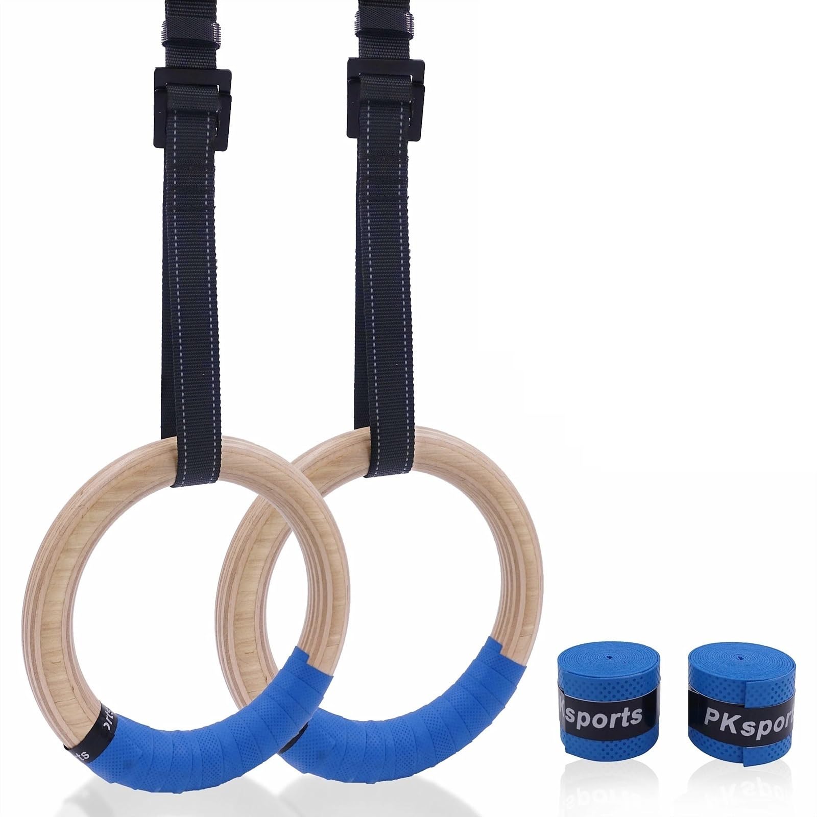 Anelli da Ginnastica Anelli da Ginnastica in Legno for Bambini, Anello Palestra 25 mm con Cinghie Regolabili, Fibbie, for Fitness al Coperto, Parco Giochi, trazioni