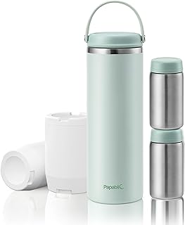 Papablic Innovative 360° CapsuleChill Breastmilk Cooler for 36H Safe Storage, 20oz Stress-Free Portable Breast