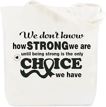 Tote Bag Inspirational Gifts for Chemo After Surgery Patients Survivors Comfort Gift for Cancers Disease Awareness