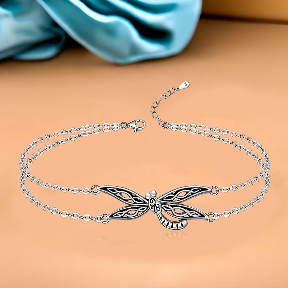 Infinity Cat Paw Print Celtic Knot Sea Turtle Elephant Flamingo Butterfly Dolphin Evil Eye Anklets Bracelets for Women Sterling Silver Adjustable Ankle Bracelet Summer Beach Lovers Gift