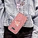 nancheng for LG G8x ThinQ Phone Case, for LG V50s ThinQ Case Girls Women Cute Glitter Rhinestone Luxury TPU Slim Case with Ring Kickstand & Strap Lanyard Cover - Rose Gold