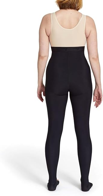 MARENA Lipedema Early-State Everyday Management Legging, 15-20mmHg Compression Black, X-Small