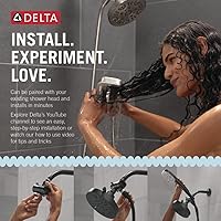 Vista 5 de Cabeza de ducha manual Delta VersaCurl para desenredar el cabello rizado con 3 insertos de cepillo para definir rizos incluidos, ducha de mano