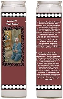 Venerable Matt Talbot Patron of Those Afflicted with Alcoholism Set of 2 Candles and a Blessed Silver Oxidized Lapel Pin