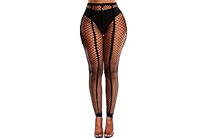 Fishnet Stripe Lingerie Leggings