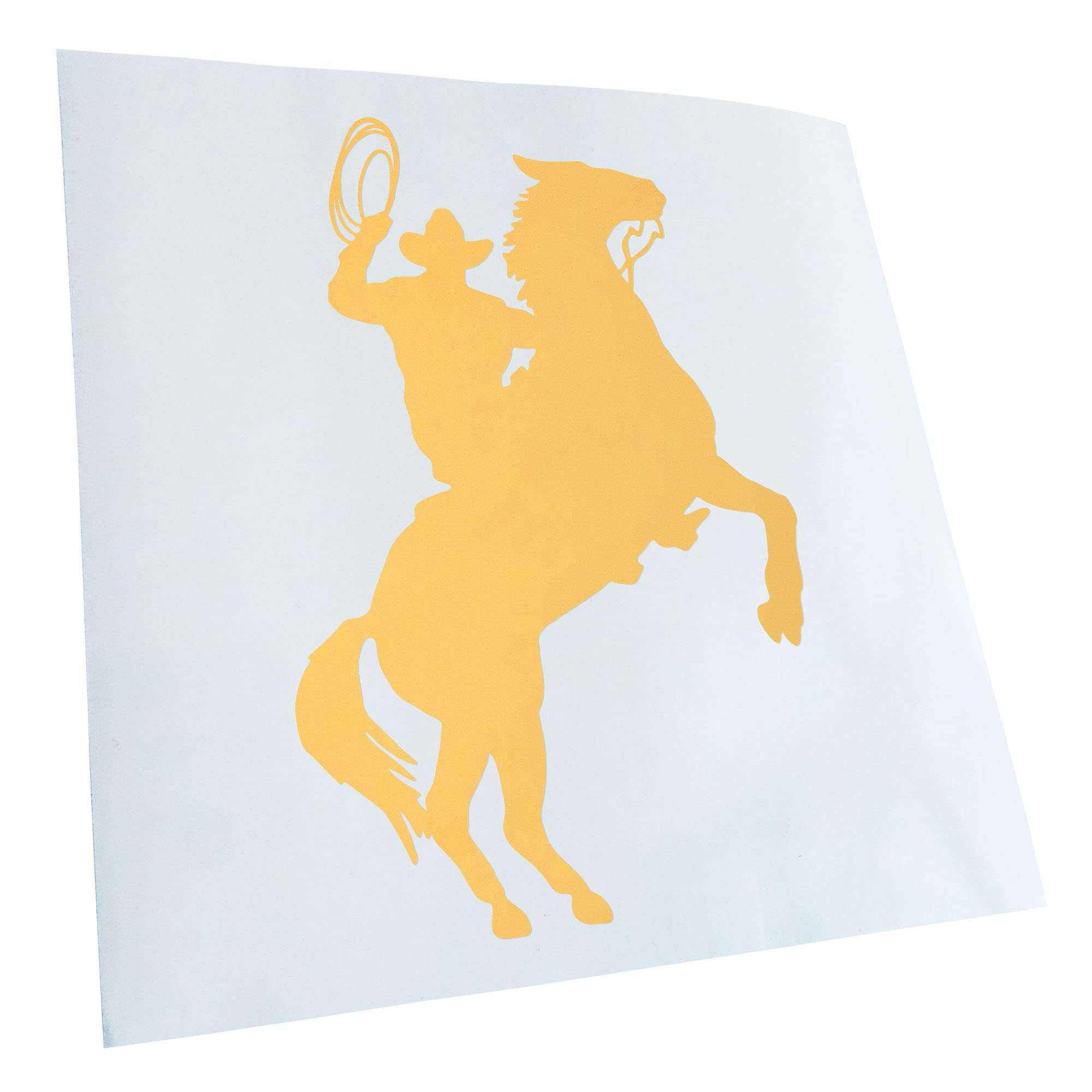 Kiwistar - Car Sticker - Cream - 40 x 27 cm Cowboy with Horse Lasso Sticker for Car, Laptop, Bicycle, Truck, Motorcycle Multicoloured JDM Decal Racing